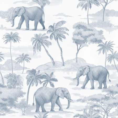 Picture of Jungle Walk Blue - 1077801-02